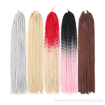 Dreadlocks Crochet Braids Soft Faux Locs Crochet Hair Synthetic Braiding Hair Dreadlocks Faux Locs 18inch Goddess Locs